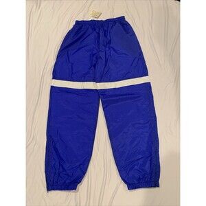 Vintage NOS Acadia Lined Rain Wind Full Snap Off Pants Shorts Blue Size L